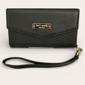 Kate Spade New York Saffiano Cross Grain Leather Wristlet Wallet - NWOT